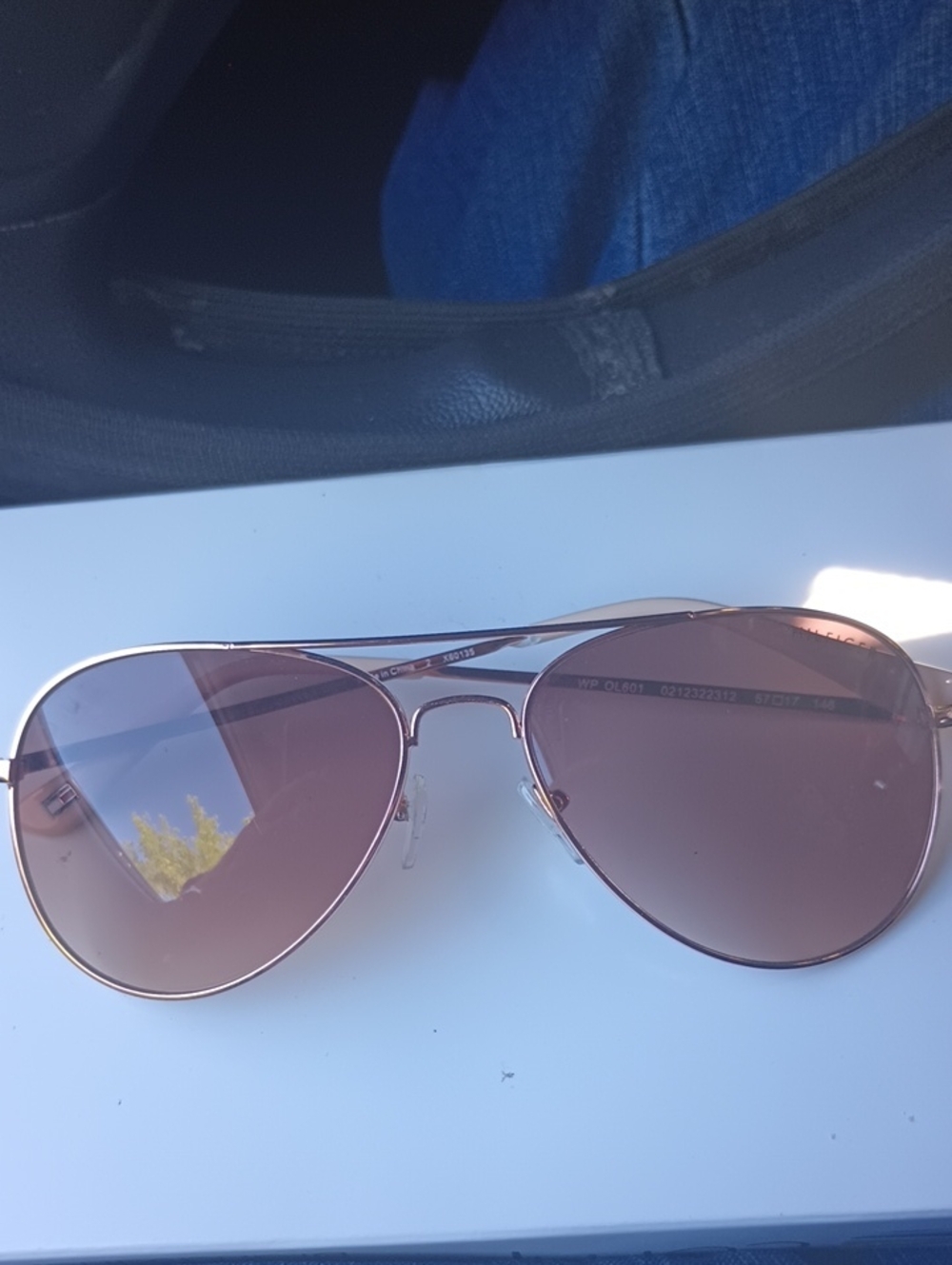 Tommy Hilfiger Rose Gold Frame Sunglasses with Rosé  Semi Mirrored Lenses